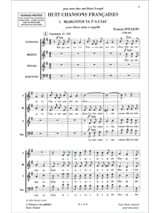 8 Chansons Françaises - POULENC - Partition - Chœur